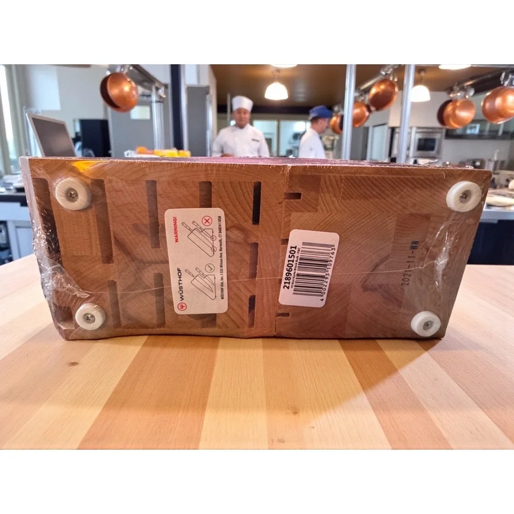 Wusthof Classic Natural Beechwood 15 SLOT KNIFE STORAGE BLOCK Factory Sealed!